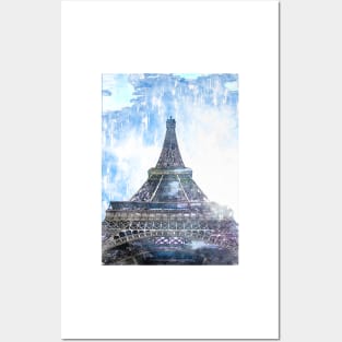 Eiffel Tower Low Angle Sketch. For Eiffel Tower & Paris Lovers. Posters and Art